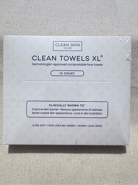 CLEAN SKIN CLUB | Disposable Towels | Clean Towels XL - White (10 Count)